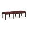 Lesro Lenox Wood 3 Seat Bench Wood Frame, Mocha, RF Nebbiolo Upholstery LW3001 - alternate 2